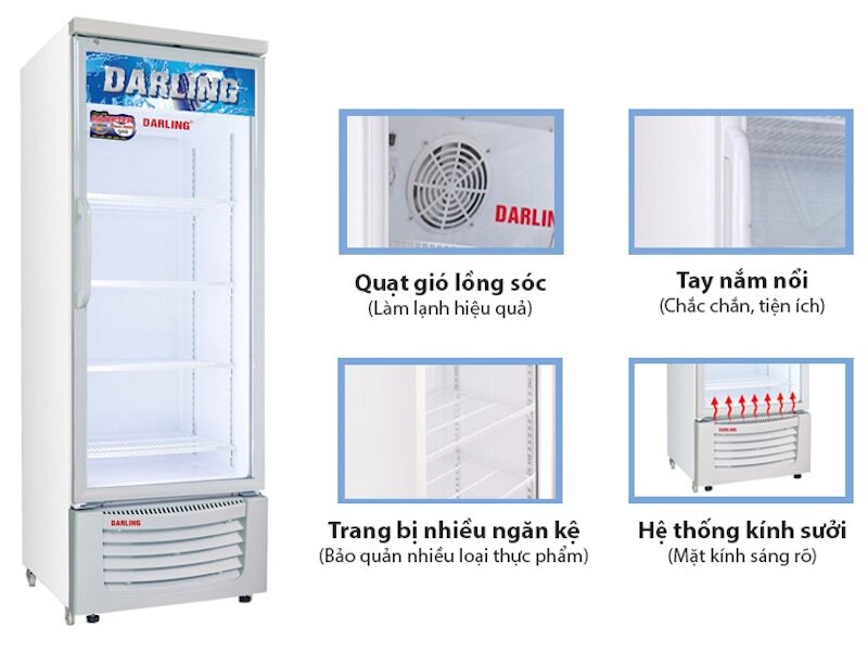 Những lý do nên chọn tủ mát Darling Inverter 1 cánh 500 lít DL-5000A3