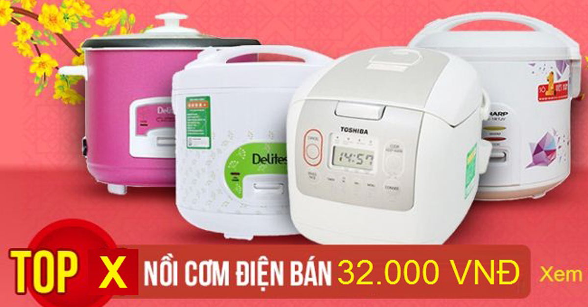 Nồi cơm điện Điện máy xanh giá bán 32.000 VNĐ tin được không