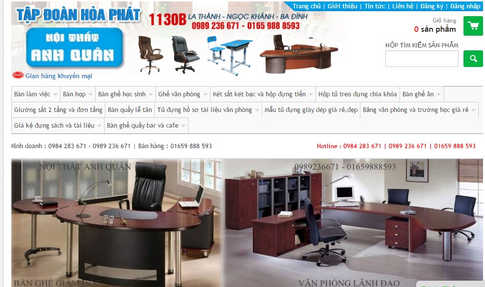 Nội thất Anh Quân - Cung cấp đồ nội thất văn phòng chính hãng giá rẻ