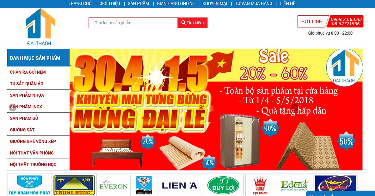 Nội thất Đại Thành - Chuyên cung cấp sản phẩm nội thất giường sắt, tủ sắt giá tốt