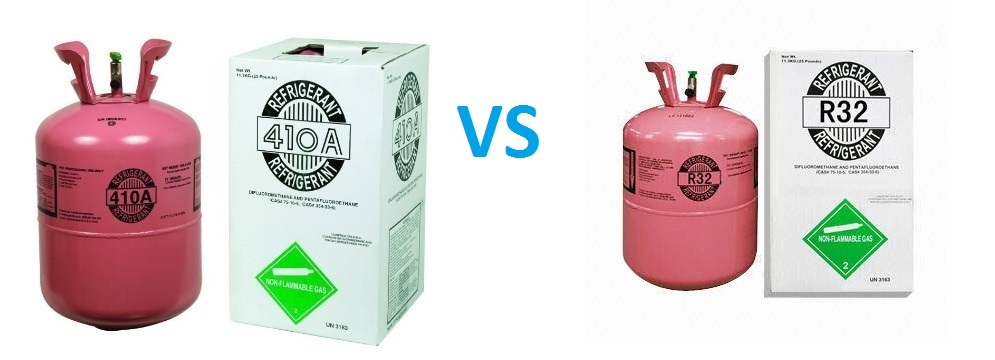 Gas R32 và R410A có thành phần khác nhau nên tính chất của 2 loại gas làm lạnh là khác nhau