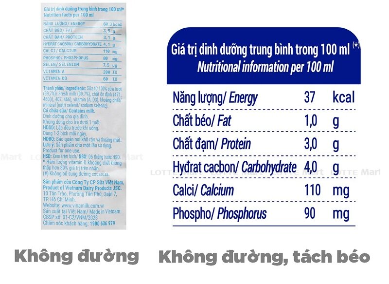 Uống sữa tươi không đường Vinamilk có béo không, bà bầu uống tốt không