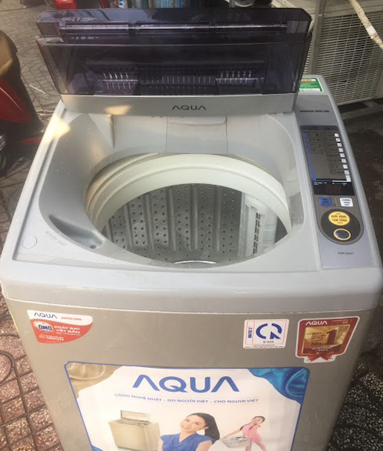 Cách sử dụng máy giặt Aqua 8.5kg cửa trên
