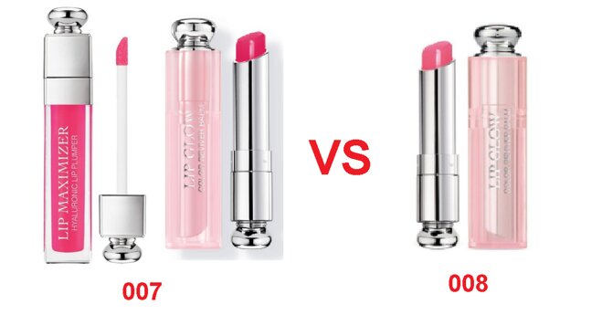 Nên chọn mua son dưỡng Dior 007 hay 008 thì đẹp hơn?