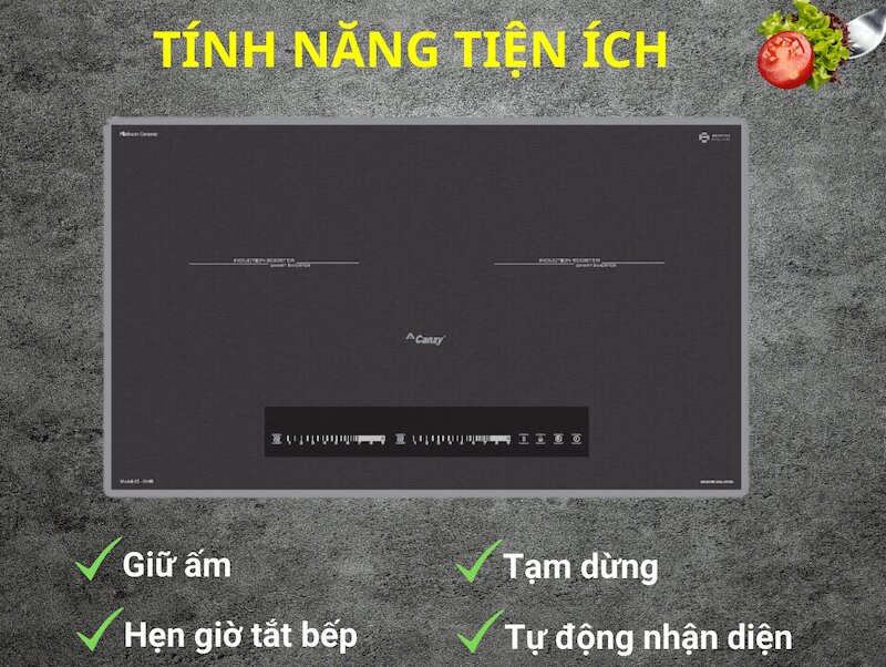 Bếp từ đôi Canzy CZ 730IR thiết kế sang trọng, công nghệ tiên tiến