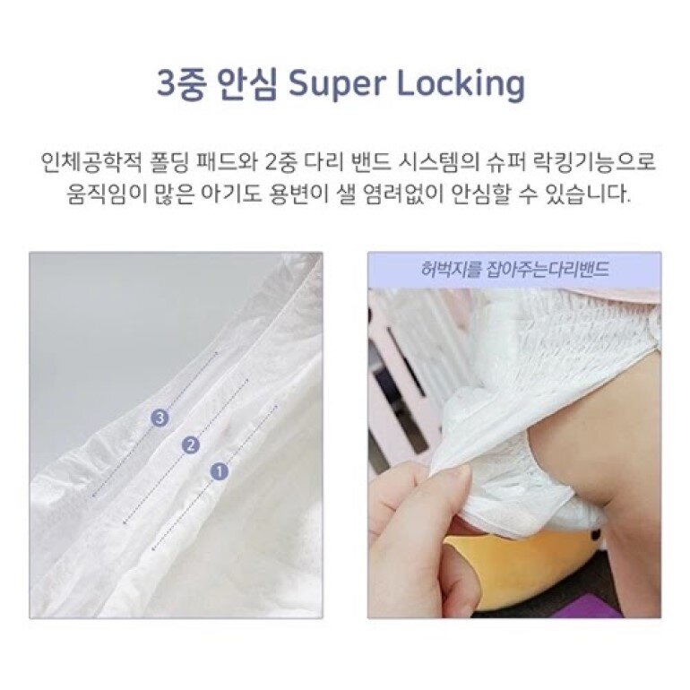 Rãnh chống tràn Super Locking trên từng miếng tã