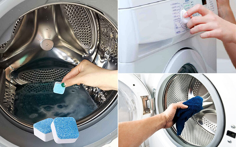 Hướng dẫn cách vệ sinh máy giặt bằng viên tẩy chuẩn nhất