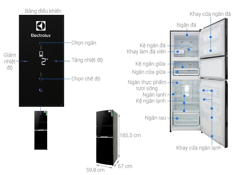 Tủ lạnh Electrolux EME3700H-H 