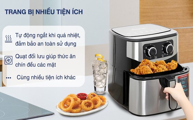 Khám phá thế giới ẩm thực mới với nồi chiên không dầu Sunhouse SHD4035