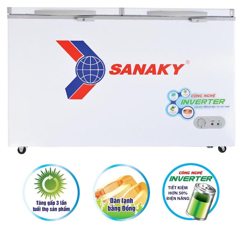 Tủ đông 1 ngăn 2 cánh Inverter Sanaky VH-2599A3