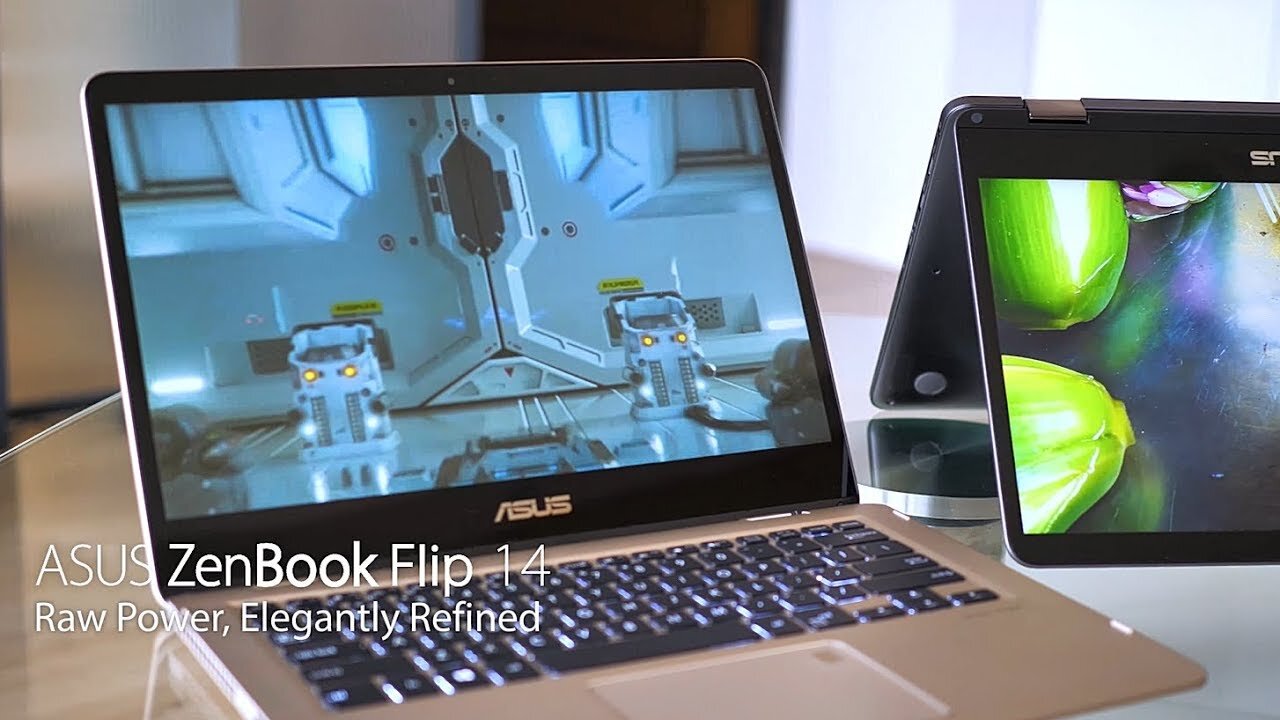 Laptop Asus ZenBook Flip 14 có thể xoay gập 360 độ rất tiện lợi 