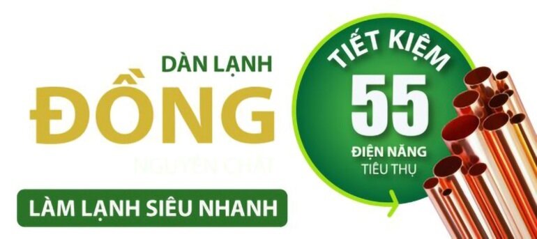 Tủ mát Sumikura SKSC-1600-A có dàn lạnh bằng đồng cho hiệu suất làm lạnh nhanh hơn