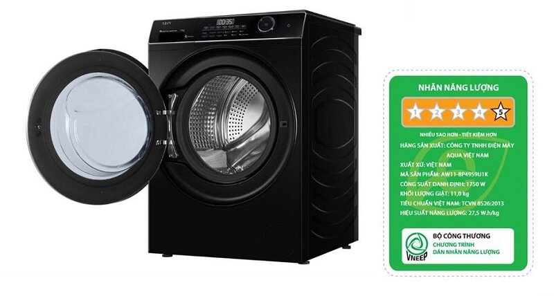 Máy giặt Aqua cửa ngang 11kg AW11-BP4959U1K(B) giá giảm sâu, lựa chọn 