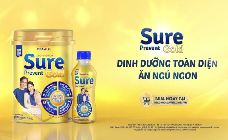 Sữa tăng sức đề kháng cho người lớn Vinamilk Sure Prevent Gold