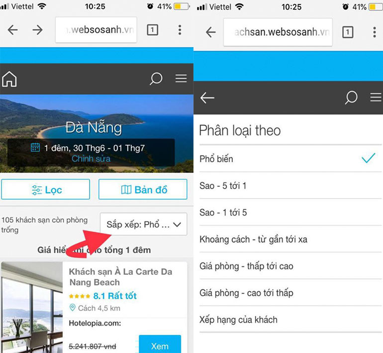 Hướng dẫn cách Book phòng khách sạn trên websosanh khi bạn đi du lịch đơn giản nhất