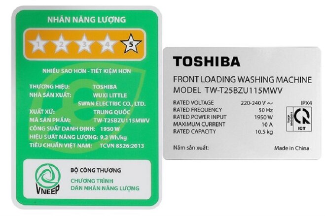 máy giặt Toshiba 10.5 kg TW-T25BZU115MWV(MG)