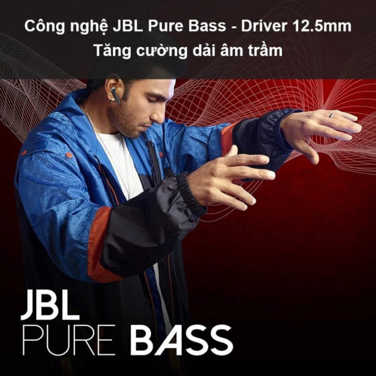 Công nghệ JBL Pure Bass độc quyền và driver 12.5mm