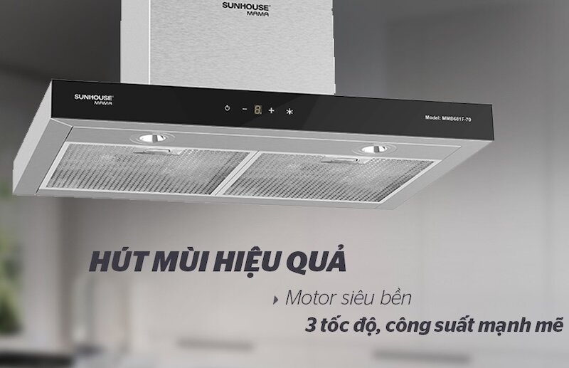 Máy hút mùi Sunhouse Mama MMB6815 giữ vững sự tinh tế và sạch sẽ cho gian bếp hiện đại