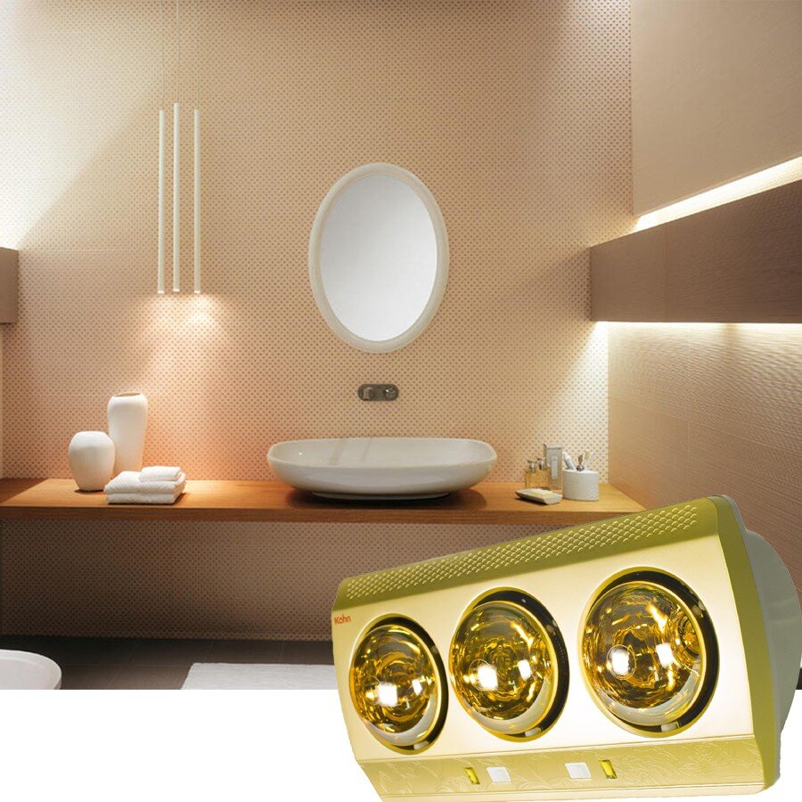 Đèn sưởi nhà tắm 3 bóng Borg BU03 được thiết kế sang trọng, tinh tế