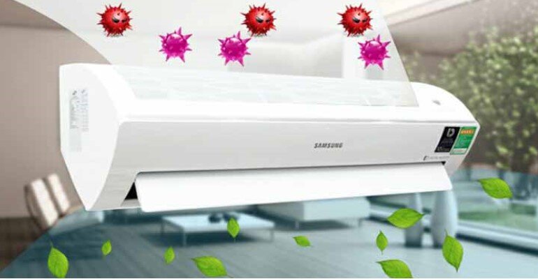 Virus Doctor công nghệ khử mùi, diệt khuẩn trên điều hòa Samsung Inverter 7000 BTU 2 chiều AJ020HBADEH/TK gas R-410A