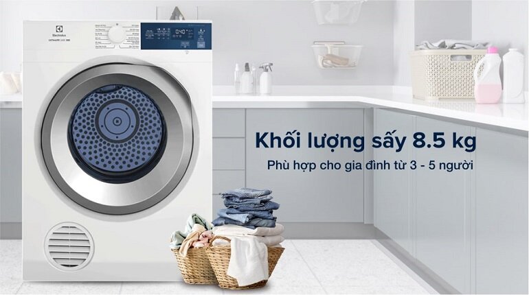 Electrolux 8.5 kg EDV854J3WB máy sấy