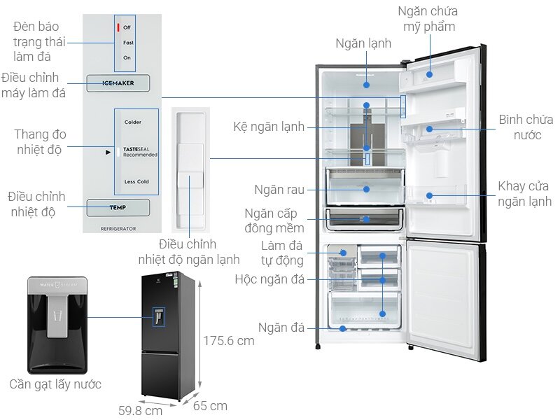 Tìm hiểu những tính năng nổi bật tủ lạnh Electrolux Inverter 335 lít EBB3762K-H