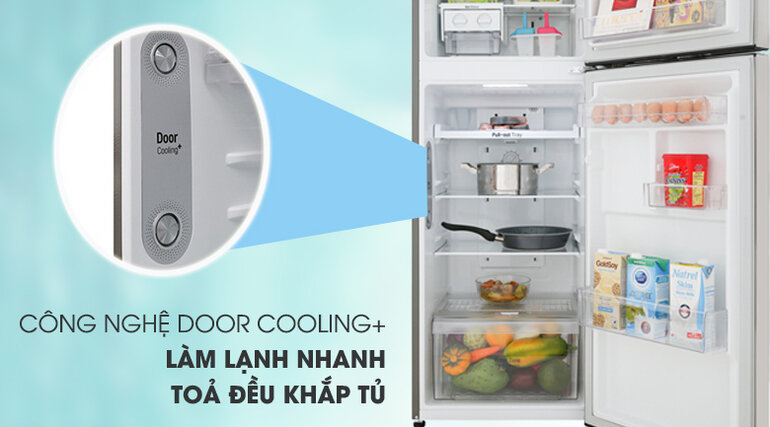 Hệ thống làm lạnh đa chiều đảm bảo làm lạnh nhanh và sâu hơn cho thực phẩm trong tủ