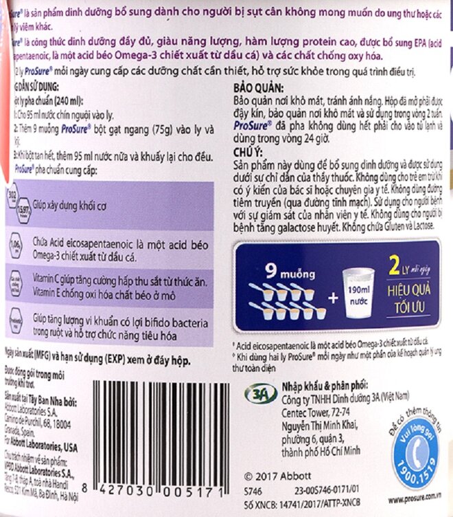 Tất tật điều cần biết về sữa Prosure: Chủng loại, giá bán và tác dụng chính