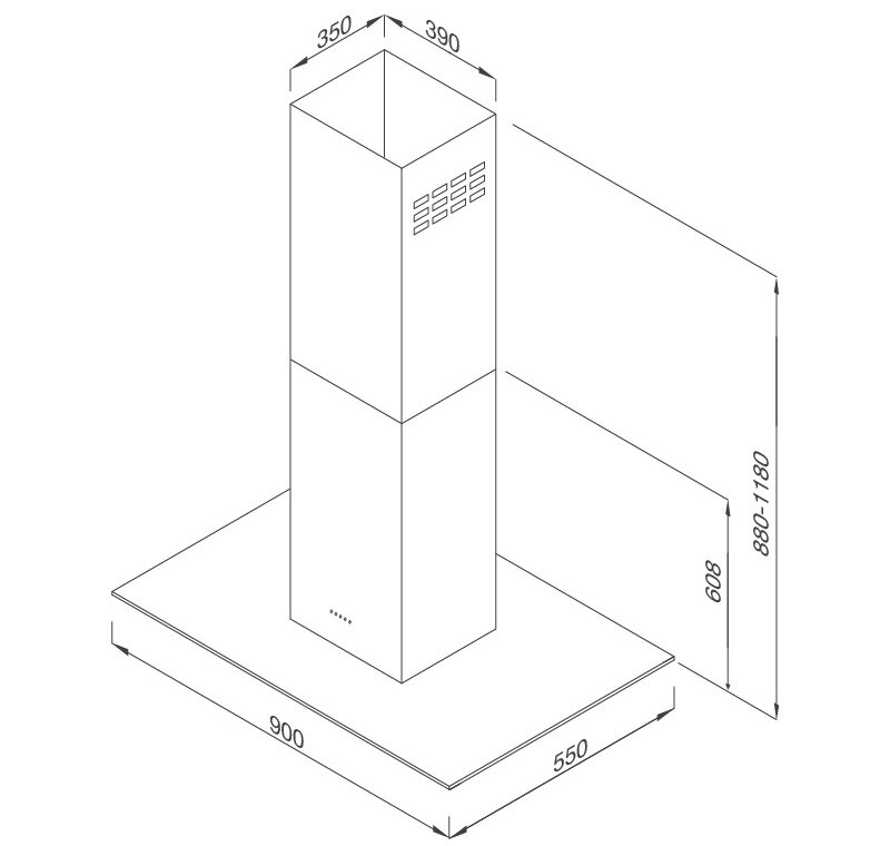 Máy hút mùi Malloca MC-9053 ISLA vẻ đẹp mỏng nhẹ đánh thức cả không gian bếp