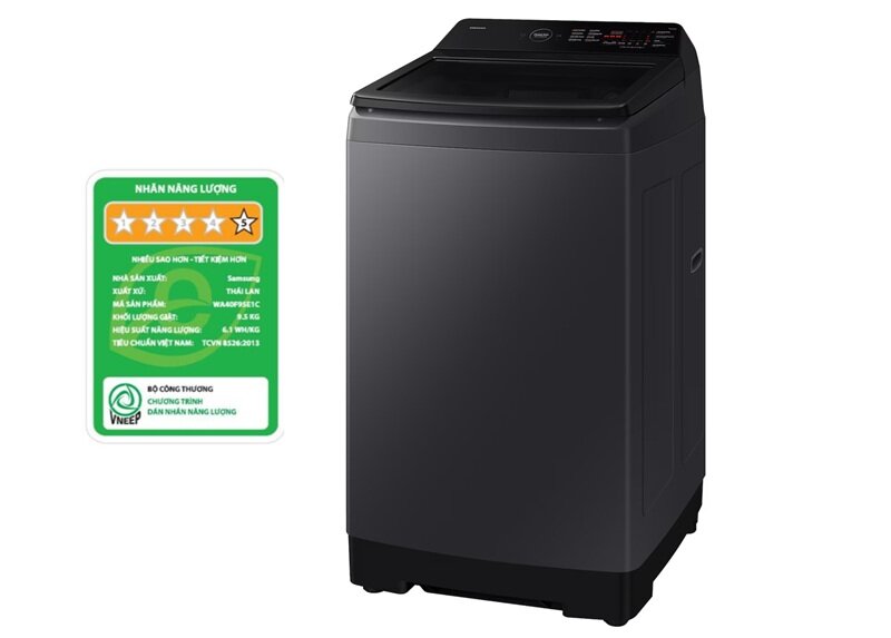 Máy giặt Samsung WA40F95E1CSV chất lượng Hàn Quốc bền bỉ, giá chỉ 6 triệu đồng