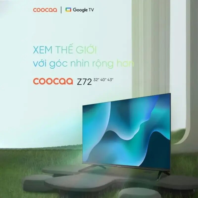 Kiểu dáng Google tivi Coocaa HD 32 inch 32Z72