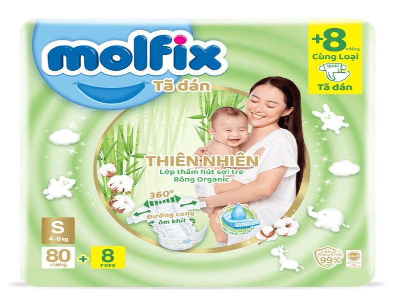 Bỉm Molfix được nhiều mẹ tin dùng bởi độ thấm hút cực tốt