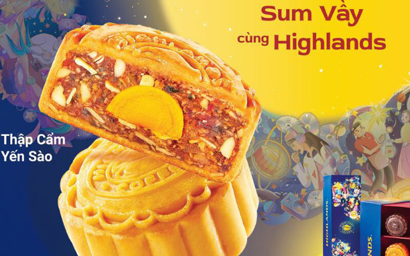 Mooncakes baked with bird's nest food