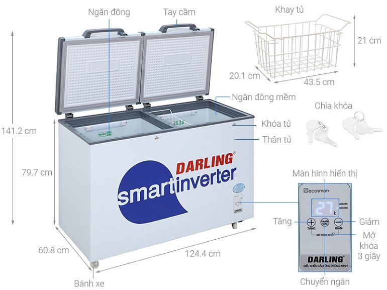 Điểm danh 4 model tủ đông Darling có inverter cực đáng sắm trong năm 2023