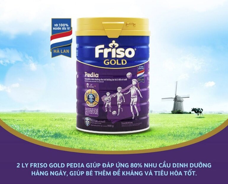 Sữa công thức cho bé 3 tuổi Friso Gold Pedia được nhiều bà mẹ tin dùng