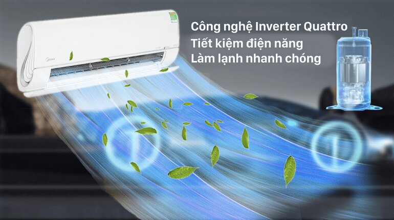 điều hòa 2 chiều Midea inverter 1 HP MSMTII-10HRFN8