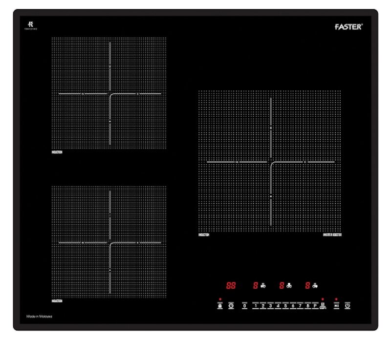 Bếp từ Faster FS 630SI nấu nhanh, tiết kiệm, hiệu quả với 3 vùng nấu