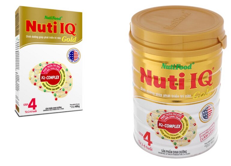 Sữa bột NutiFood Nuti IQ Gold Step 3 và 4 cho trẻ trên 1 tuổi