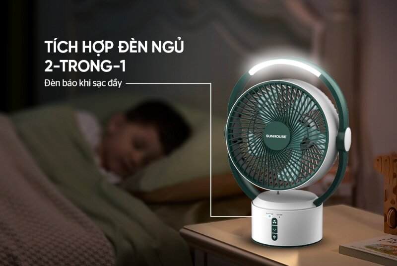 Đánh giá quạt sạc Sunhouse SHD7116: Tiện dụng, thời trang!