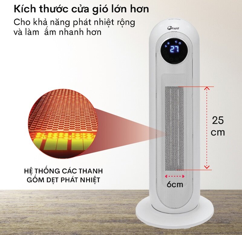 Tìm hiểu thông tin về quạt sưởi gốm