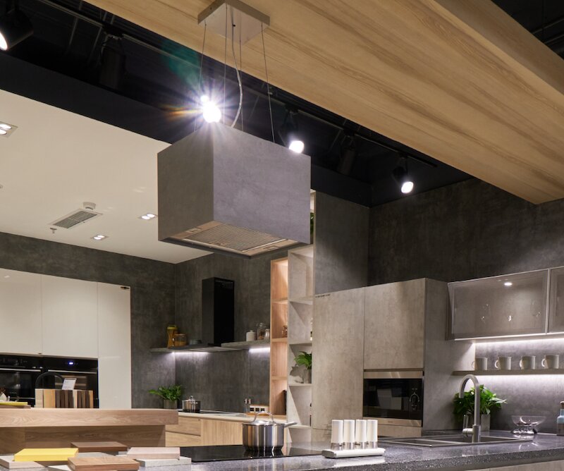 Máy hút mùi Malloca Concrete K-400 nghệ thuật hòa trộn giữa thiết kế và công nghệ