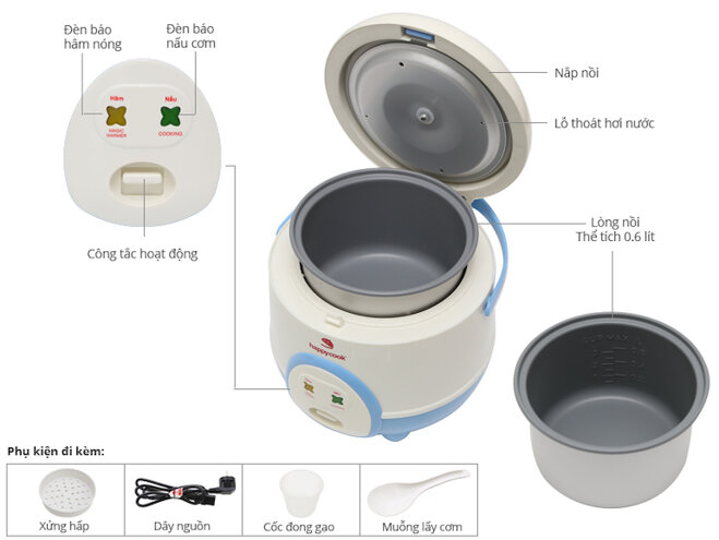 Nồi cơm điện mini Happycook HC-60