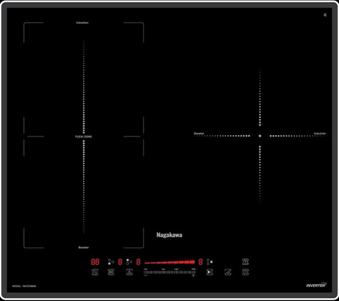 Bếp 3 lò điện từ Nagakawa UltraSlim NK3C08MB