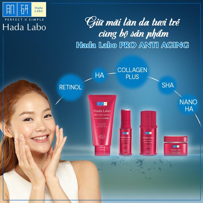 Trọn bộ sản phẩm Hada Labo Pro Anti Aging