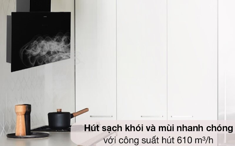 Máy hút mùi kính vát Hafele HH-WVG80E 533.86.018 có công suất hút cao