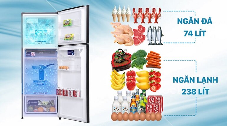 Thiết kế đầy sang trọng, hiện đại của tủ lạnh Electrolux Inverter 312L ETB3440K-A