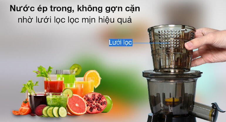 Máy ép chậm Ferroli FSJ-150M giúp ép kiệt bã, giữ nguyên dưỡng chất nhờ công nghệ ép chậm hiện đại.