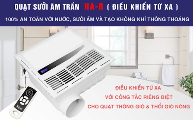 Quạt sưởi phòng tắm âm trần Hans HA-R