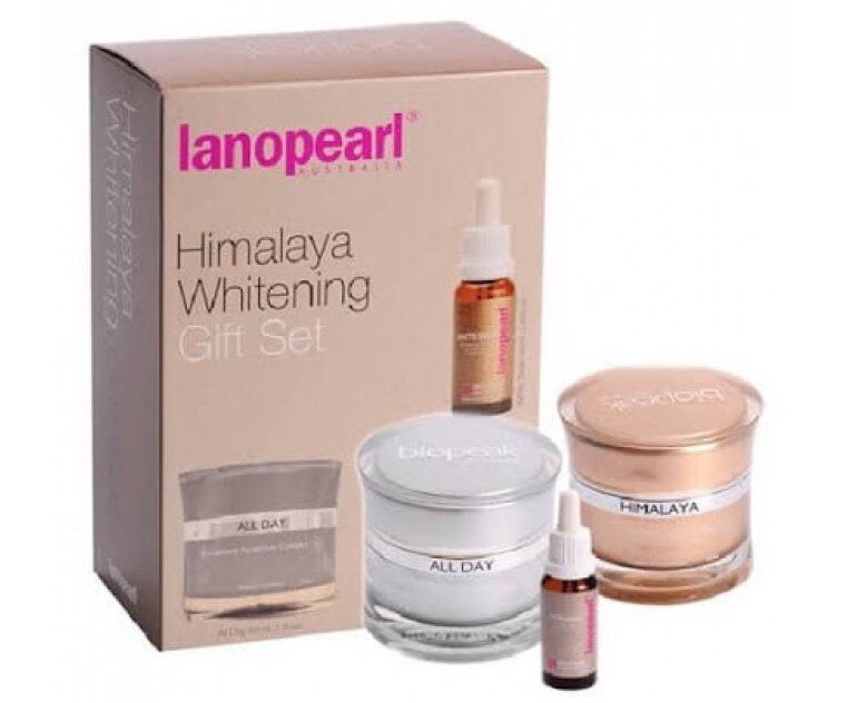 Bộ dưỡng da ngày đêm trị nám, dưỡng trắng Lanopearl Himalaya Whitening Gift Set