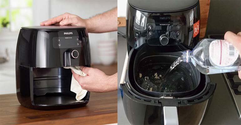 Hướng dẫn khử mùi nồi chiên không dầu khi mới mua Khử mùi nồi chiên không dầu